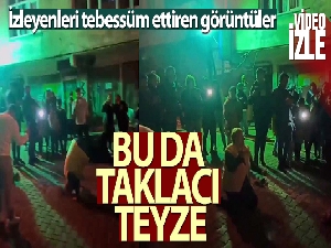 Taklacı teyze gençlere taş çıkardı
