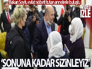Bakan Soylu dağa kaçırılan çocukları için eylem yapan annelerle buluştu
