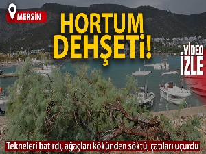 Silifke'de hortum tekneleri batırdı, ağaçları kökünden söktü, çatıları uçurdu