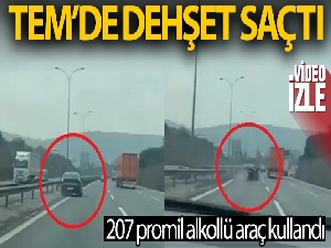 207 promil alkollü sürücü TEM'de böyle dehşet saçtı