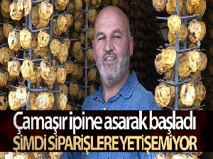 Çamaşır ipine asarak başladı, şimdi siparişlere yetişemiyor