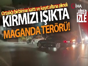 Sultanbeyli'de kırmızı ışıkta drift terörü kamerada