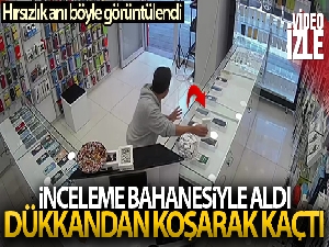 Telefoncularda incelediği telefonları bir anda alıp kaçtı