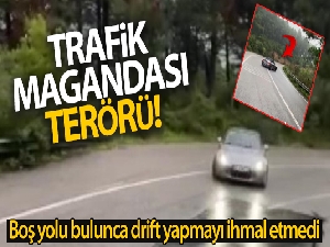 Beykoz'da drift terörü kamerada