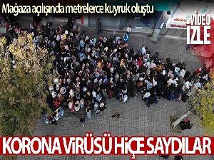 Mağaza açılışında izdiham virüsü unutturdu, polis kalabalığı dağıttı