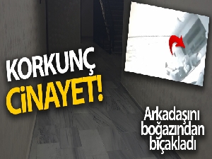 İstanbul'da korkunç cinayet kamerada: Arkadaşını boğazından bıçakladı