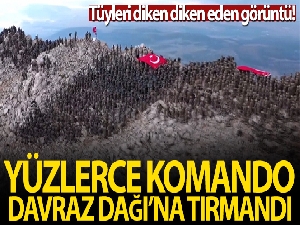 Isparta'da 3 bin komando, şehitleri anmak için Davraz Dağı'na tırmandı