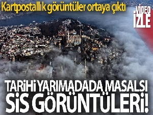 Tarihi yarımadada masalsı sis görüntüleri