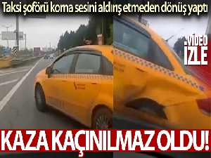 Kadıköy'de arabada 'canlı yayın' kazası kamerada