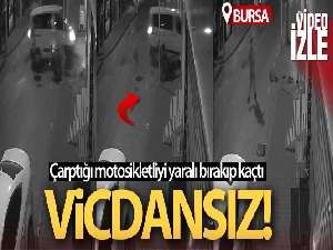 Bursa'da feci kaza kamerada...Yaralıyı bırakıp böyle kaçtı