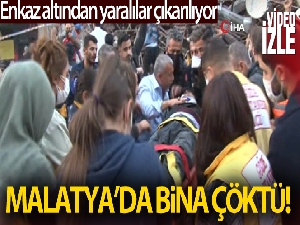 Malatya'da 2 katlı bina çöktü! Yaralılar hastaneye kaldırıldı