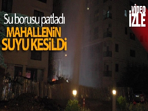Kadıköy'de su borusu patladı mahallenin suyu kesildi