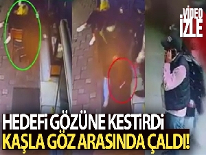 Yankesici içi para dolu çantayı böyle çaldı