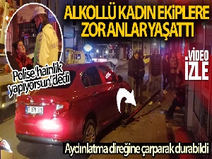 Alkollü sürücü direğe çarptı, polise 'hainlik yapıyorsun' dedi