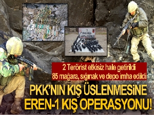 PKK'nın kış üslenmesine Eren-1 Kış Operasyonu darbesi