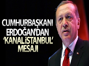 Cumhurbaşkanı Erdoğan'dan 1915 Çanakkale Köprüsü'nde Kanal İstanbul mesajı