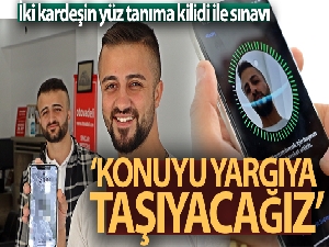 İki kardeşin yüz tanıma kilidi ile sınavı