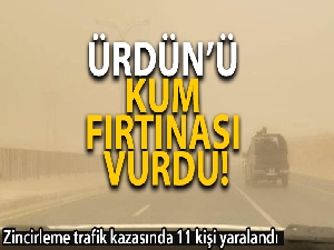 Ürdün'ü kum fırtınası vurdu