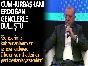Cumhurbaşkanı Erdoğan, Truva Müzesi'nde Ezineli Yahya Çavuş Belgeseli Galası'nda gençler ile buluştu