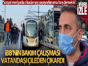 İBB'nin tramvay çalışması vatandaşları çileden çıkardı