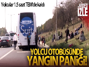 İstanbul'da yolcu otobüsünde yangın paniği
