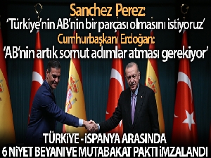 Cumhurbaşkanı Erdoğan - PerezCastejon ortak basın toplantısı