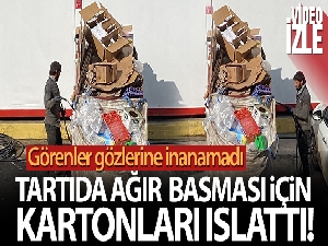 Tartıda ağır basması için hileden kaçmadı