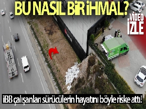 Maltepe'de E 5'te tehlikeli çalışma: Sürücülerin canlarını hiçe saydılar