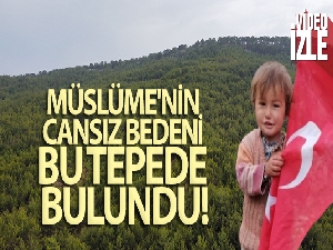 Müslüme'nin cansız bedeni bu tepede bulundu