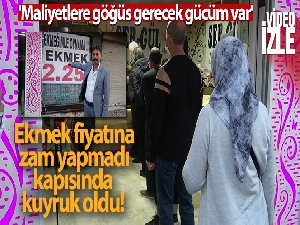 'Maliyetlere göğüs gerecek gücüm var' deyip ekmek fiyatına zam yapmadı kapısında kuyruk oldu