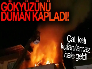 İnegöl'de çatı yangını