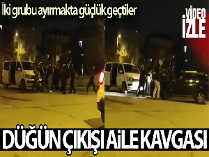 Ataşehir'de düğün çıkışı aile kavgası kamerada