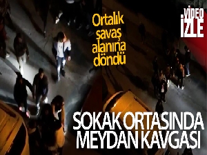Bursa'da sokak ortasında meydan kavgası