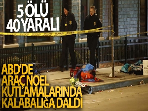 ABD'de araç Noel kutlamalarında kalabalığa daldı: 5 ölü, 40 yaralı