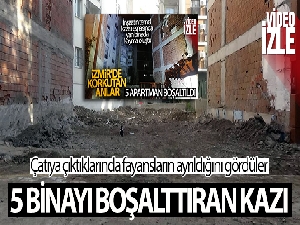 5 binayı boşalttıran kazı: Çatıya çıktıklarında fayansların ayrıldığını gördüler