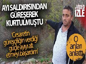 Ayı ile güreşen Tokatlı taburcu oldu, ayıdan haber yok