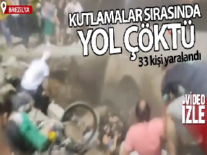 Brezilya'da kutlamalar sırasında yol çöktü: 33 yaralı