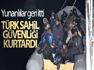 İzmir'de Türk kara sularına geri itilen 274 düzensiz göçmen kurtarıldı