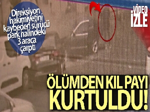 Ataşehir'deki kazada yaya, ölümden kıl payı kurtuldu