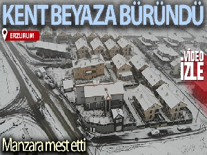 Erzurum karla kaplandı