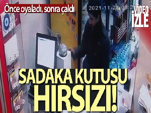 Avcılar'da, sadaka kutusu hırsızlığı kamerada
