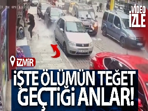 Fırtına sebebiyle inşaattan düşen beton parçaları, seyir halindeki araca düştü