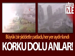 Başakşehir'de elektrik trafosunda yaşanan patlama kamerada