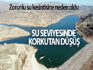 Su seviyesinde korkutan düşüş, zorunlu su kesintisine neden oldu