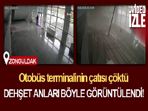 Facia kıl payı atlatıldı, şehirler arası otobüs terminalinin çatısı çöktü
