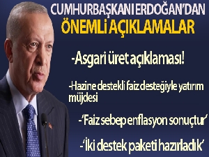 Cumhurbaşkanı Erdoğan: 'Kur-faiz-enflasyon sarmalında yaşamayacağız'