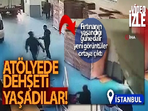 Tekstil atölyesinde fırtına dehşetini yaşadılar: O anlar kamerada