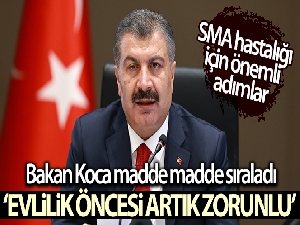 Bakan Koca madde madde sıraladı: SMA hastalığı için önemli adımlar!