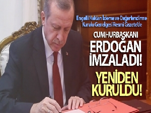 Engelli Hakları İzleme ve Değerlendirme Kurulu Genelgesi Resmi Gazete'de