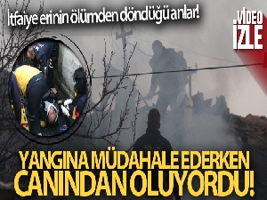 Yangına müdahale eden itfaiye eri çatıdan düşerek yaralandı